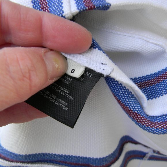 ISABEL ETOILE MARANT GORGEOUS COTTON STRIPED FRINGED V-NECK DRESS RESORT SZ 0 - Picture 5 of 6